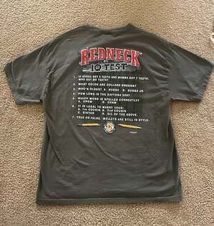 Vintage 2006 Redneck IQ Test T-Shirt Redneck Sportsman Graphic Tee Size Large